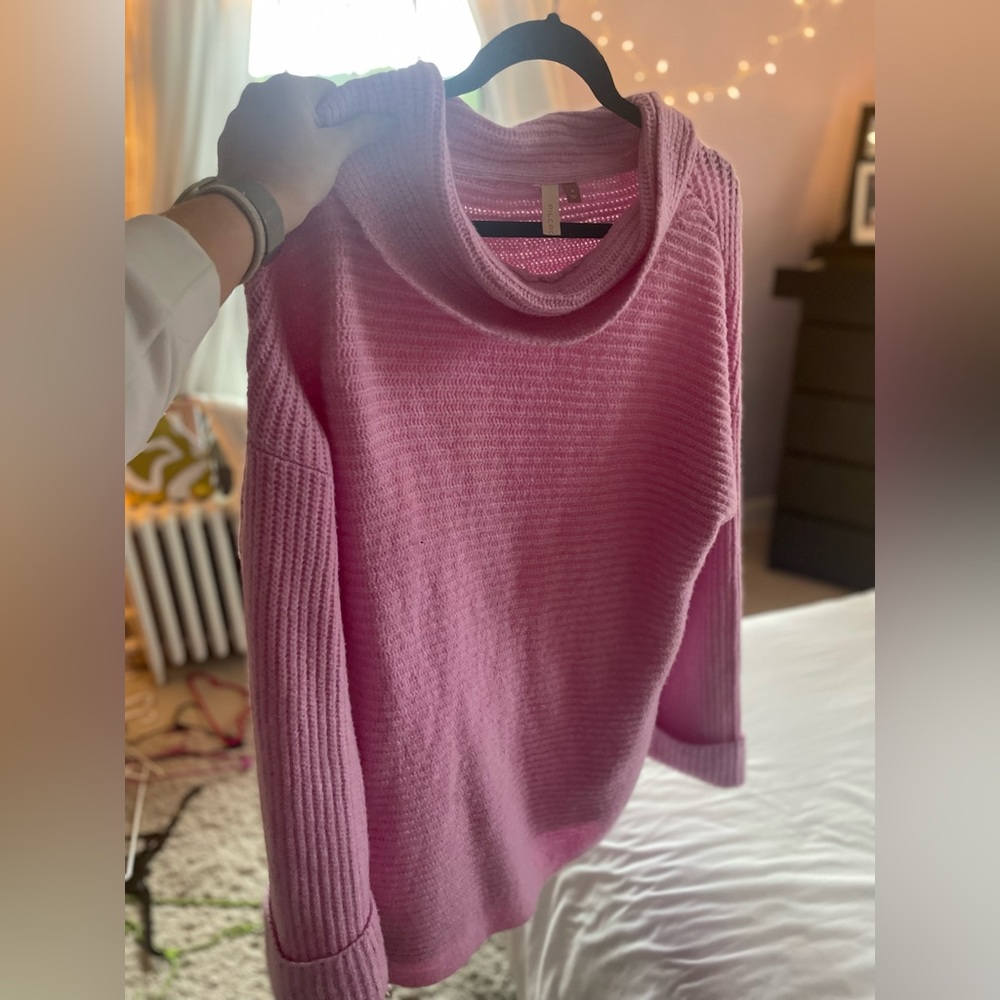 Pink Anthropologie Pilcro Oversized cowl neck Sweater